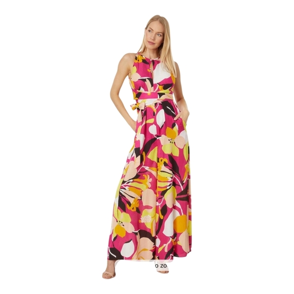 Ted Baker Molliah Halterneck Jumpsuit with Wrap Bodice Detail US 10 - Picture 2 of 16